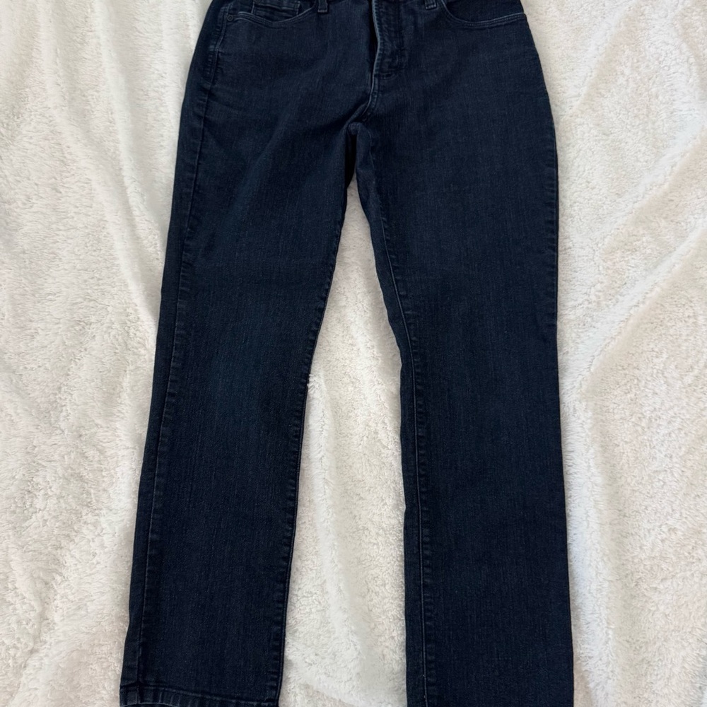 NYDJ Women's Dark Blue Straight Leg Jeans